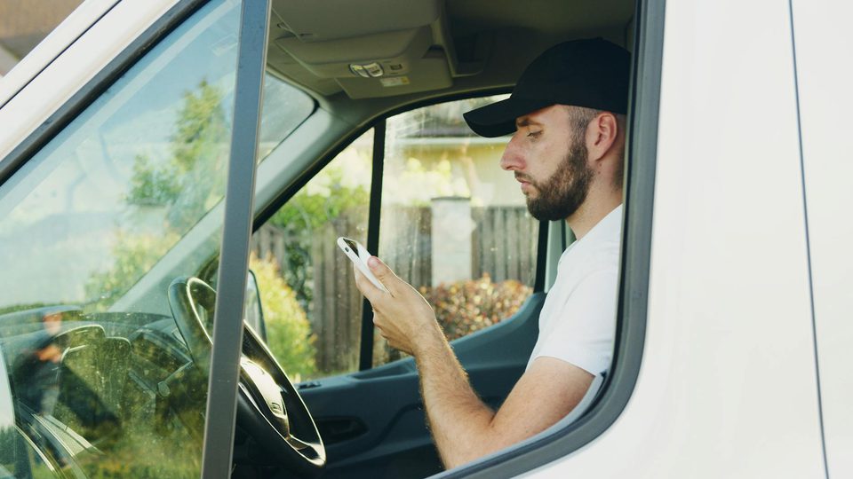 Mobile field system or command vehicle used as a lead image for temporary deployment systems.